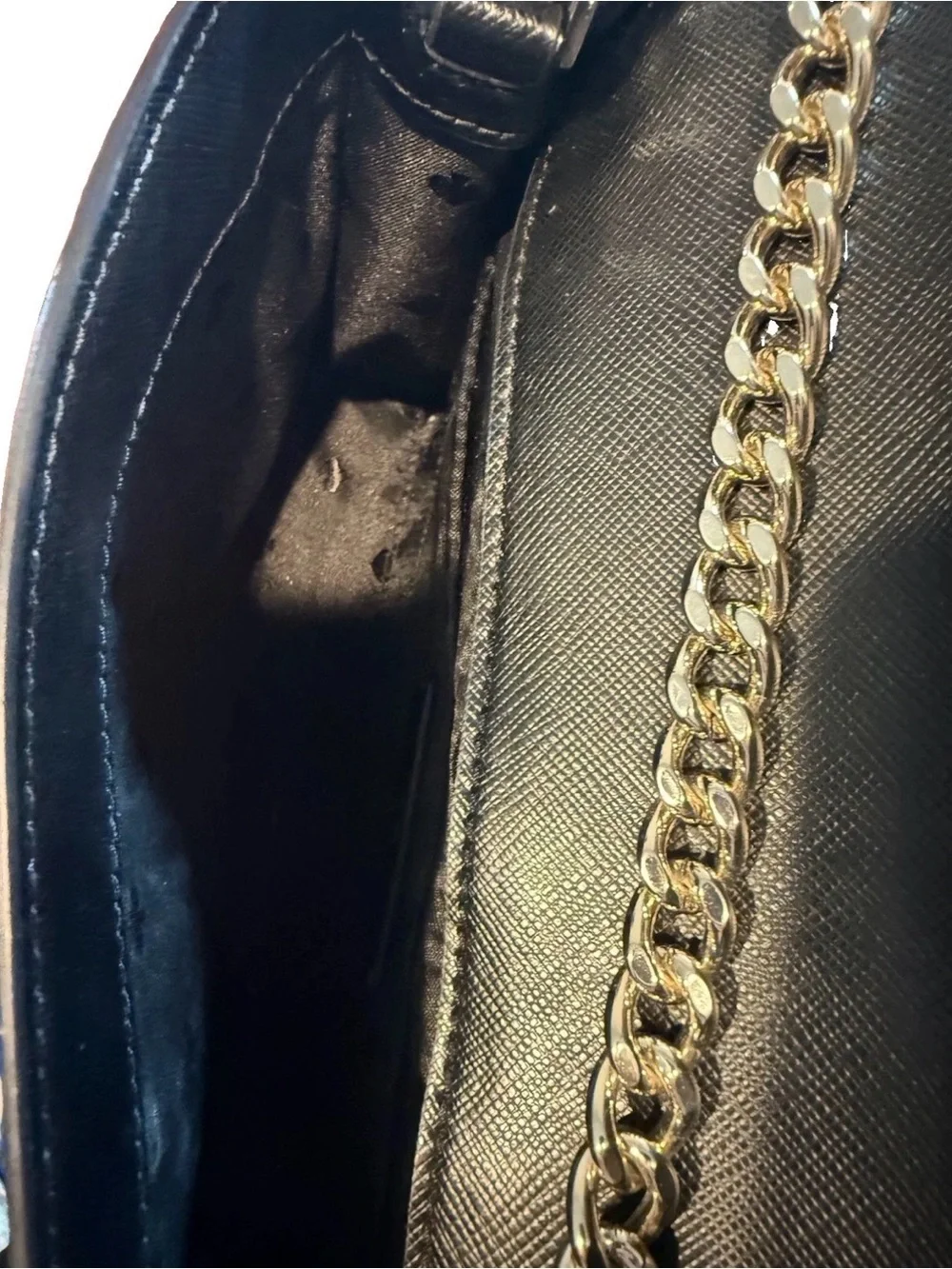 Kate Spade Carson Convertible Crossbody Bag Black Leather Chain Shoulder Purse